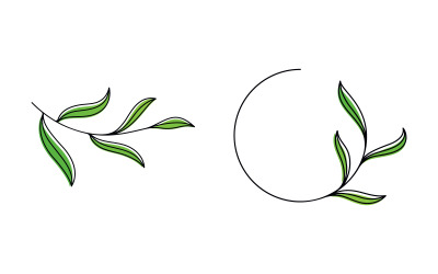 Szablon projektu ilustracji wektorowej liścia oliwy z oliwek v.15