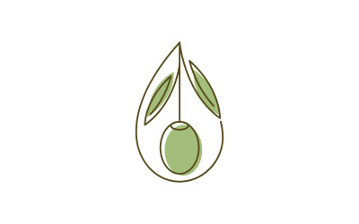 Szablon projektu ilustracji wektorowej liścia oliwy z oliwek v.25