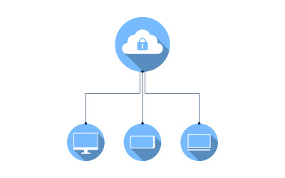 Computing network Vector icon design illustration Template v.12