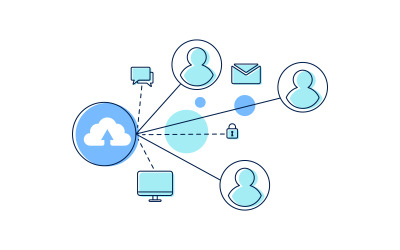 Computing network Vector icon design illustration Template v.13