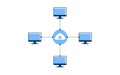 Computing network Vector icon design illustration Template v.16