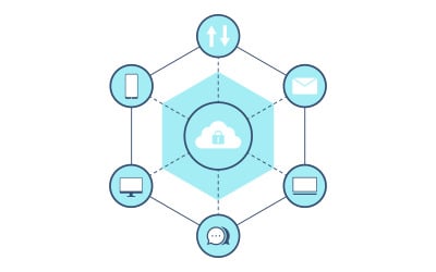 Computing network Vector icon design illustration Template v.5