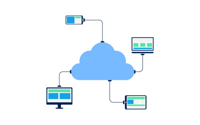 Computing network Vector icon design illustration Template v.7