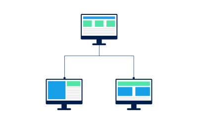 Computing network Vector icon design illustration Template v.9
