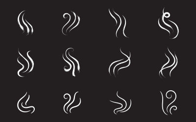 Fumaça Ícone vetorial design ilustração Modelo v.1