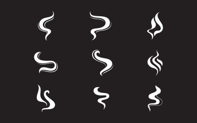 Fumaça Ícone vetorial design ilustração Modelo v.4