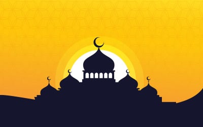 Islamic ornament vector Illustration design template v.12