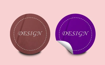 Sticker Mockup Template Design -55