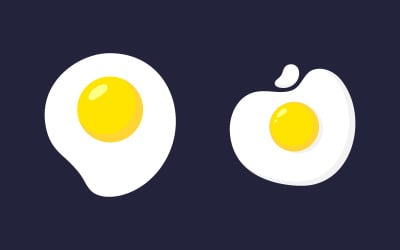 Yummy Egg Vector icon design illustration Template v.1