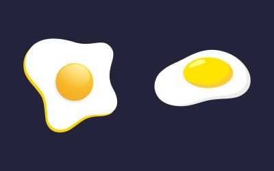 Yummy Egg Vector icon design illustration Template v.2