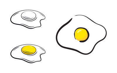 Yummy Egg Vector ícone design ilustração Modelo v.5