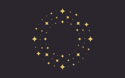 Circle star Vector icon design illustration design template v.11