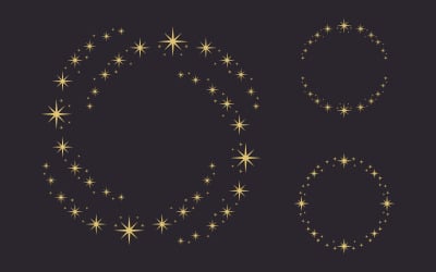 Circle star Vector icon design illustration design template v.14