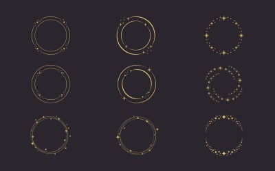 Circle star Vector icon design illustration design template v.22