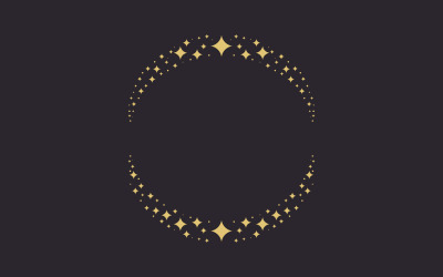 Circle star Vector icon design illustration design template v.8