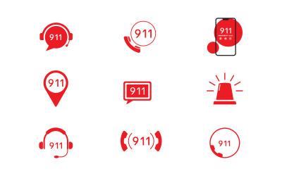 Emergency Vector icon design illustration Šablona v.1