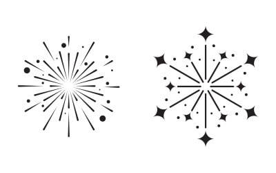 Firework event party vector icon illustration design template v.6