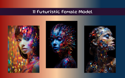 Futuristic Female Model AI image