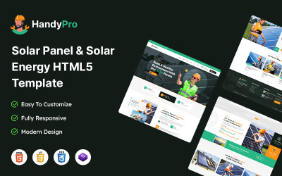 Handypro – Modello HTML5 per pannello solare ed energia solare