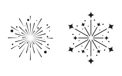 Illustrazione vettoriale dell&amp;#39;icona del partito di evento di fuochi d&amp;#39;artificio modello di progettazione v.6
