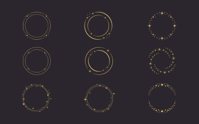 Kreis Stern Vektor Symbol Design Illustration Design Vorlage v.22