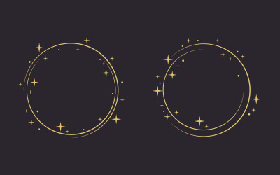 Plantilla de diseño de ilustración de icono de vector de estrella circular v.20