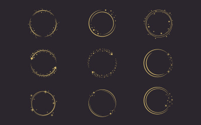 Plantilla de diseño de ilustración de icono de vector de estrella circular v.23