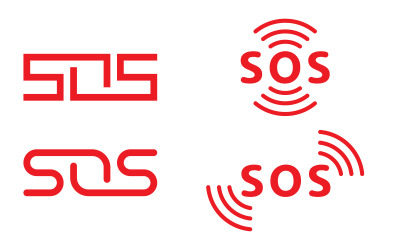 SOS Vector icon design illustration Template v.12