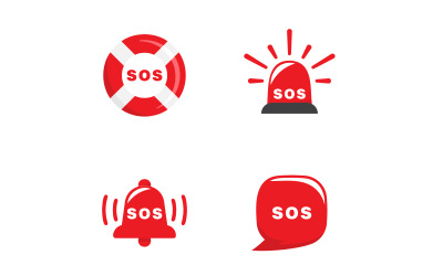 SOS Vector icon design illustration Template v.2