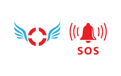 SOS Vector icon design illustration Template v.3