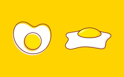 Yummy Egg Vector icon design illustration Template v.6