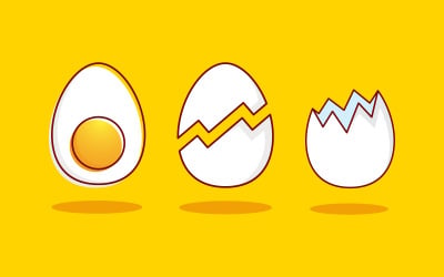 Yummy Egg Vector icon design illustration Template v.7