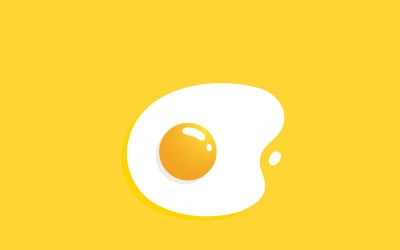 Yummy Egg Vector icon design illustration Template v.8