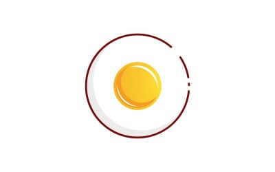 Yummy Egg Vector icon design illustration Template v.9