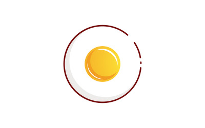 Yummy Egg Векторный дизайн иконки Иллюстрация Шаблон v.9