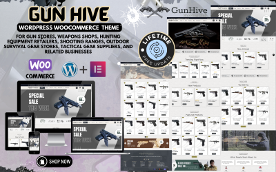 Gun Hive – Obchody se zbraněmi, obchody se zbraněmi a střelecké kluby WooCommerce ElementorTheme