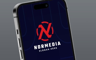 Logo Nor Media Letter N Pro