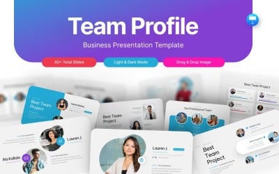 Modèle de présentation d&amp;#39;entreprise pour le profil de l&amp;#39;équipe