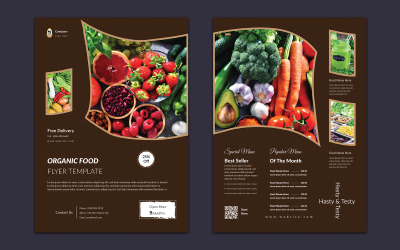 Modello di menu alimentare di colore grigio