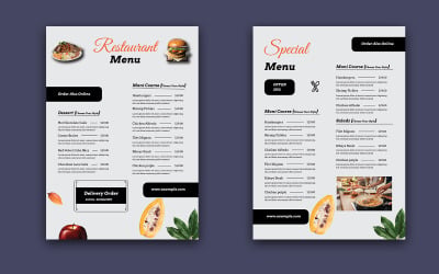 Nice Food Menu Template Layout
