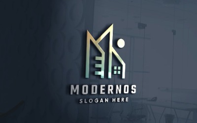 Nowoczesne logo firmy zajmującej się nieruchomościami domowymi