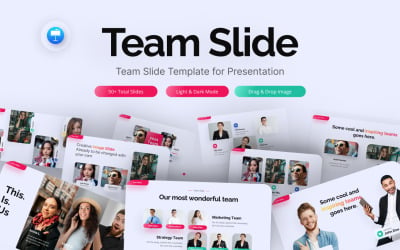 Plantilla de presentación de Keynote para la diapositiva 1 del equipo