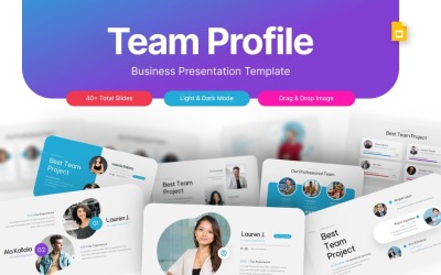 Teamprofiel Zakelijk Google Slides-sjabloon