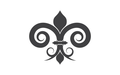 Fleur de lis vector icon design template v.1
