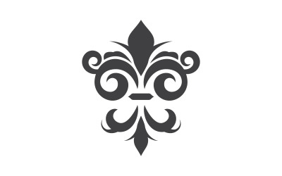 Fleur de lis vector icon design template v.2