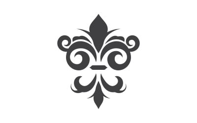 Fleur de lis vector icoon ontwerp sjabloon v.2