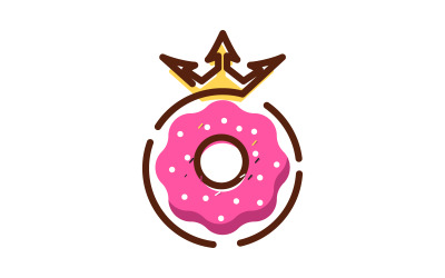 Ilustración de diseño de icono vectorial de donut dulce de pastel v.5
