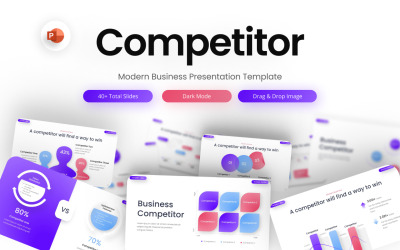 竞争对手业务部分 PowerPoint 模板