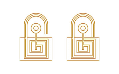 Key icon vector illustration logo template v.3