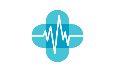 Plantilla de ilustración de logotipo de icono de elemento médico de salud vector v.1